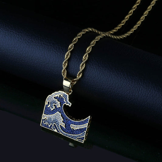 Iced Great Wave Pendant