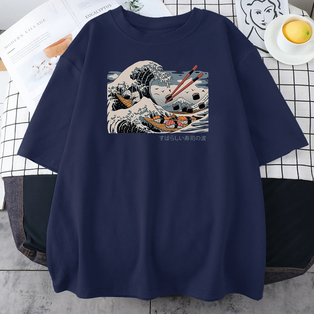 Oversized Sushi Great Wave T-Shirt