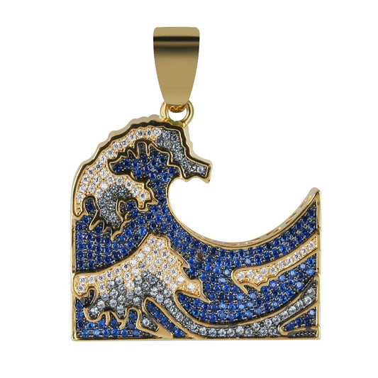 Iced Great Wave Pendant