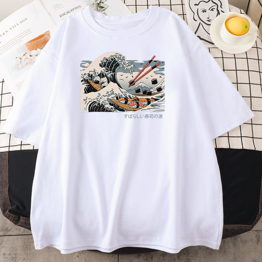 Oversized Sushi Great Wave T-Shirt