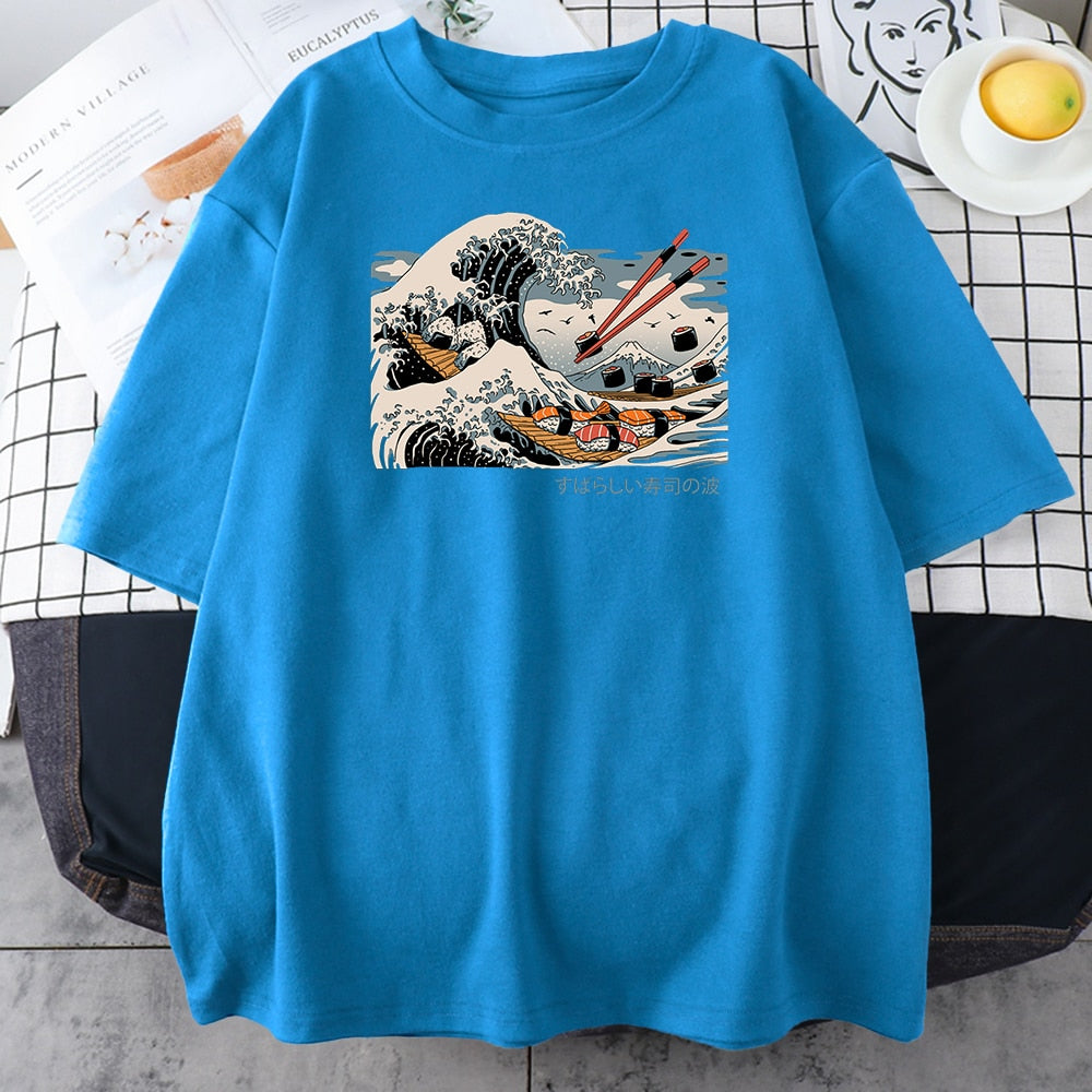 Oversized Sushi Great Wave T-Shirt